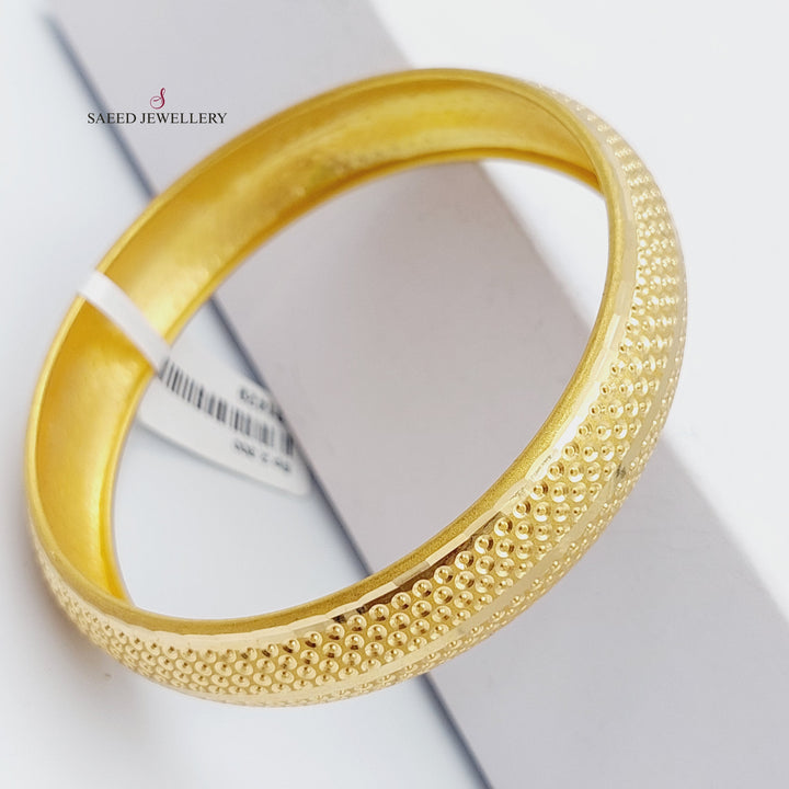 21K Gold Bold Bangle by Saeed Jewelry - Image 5