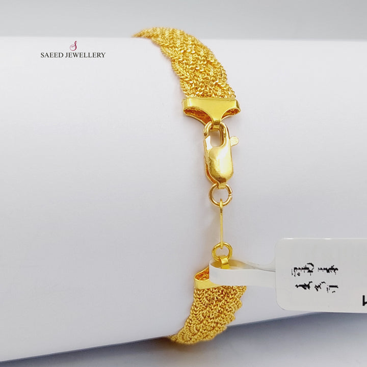 21K Gold Bold Bracelet by Saeed Jewelry - Image 14