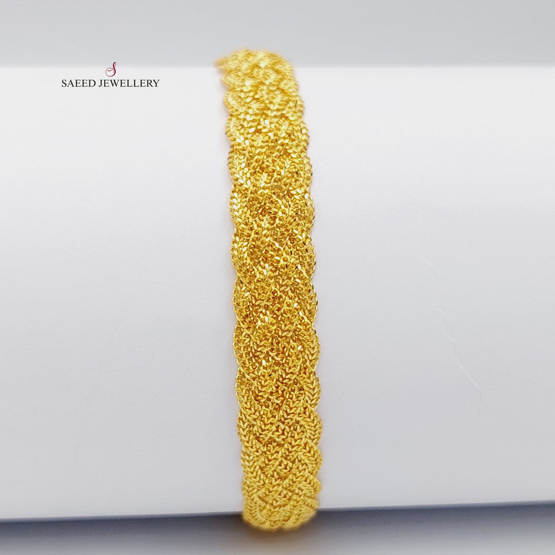 21K Gold Bold Bracelet by Saeed Jewelry - Image 15