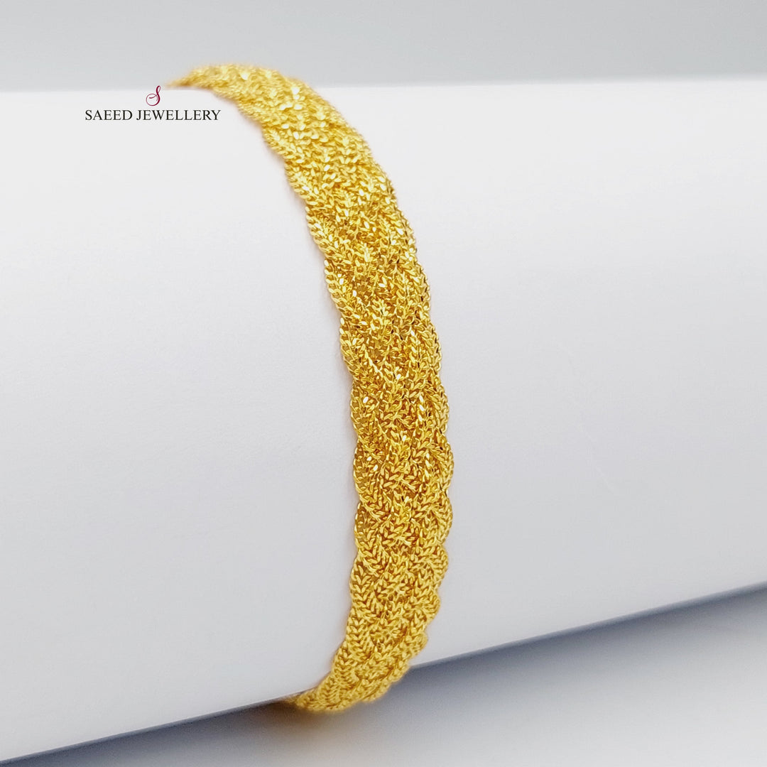 21K Gold Bold Bracelet by Saeed Jewelry - Image 1