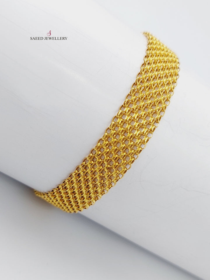 21K Gold Bold Bracelet by Saeed Jewelry - Image 3