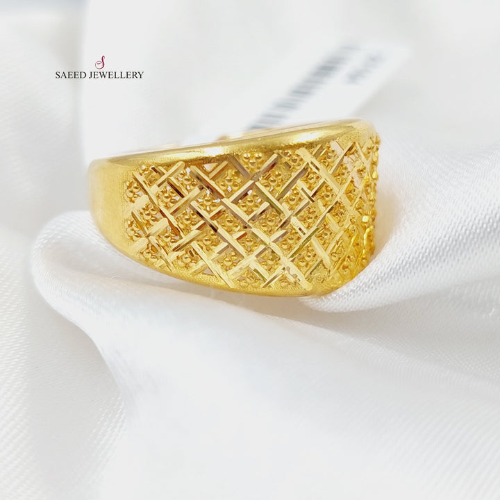 21K Gold Bold Fancy Ring by Saeed Jewelry - Image 1