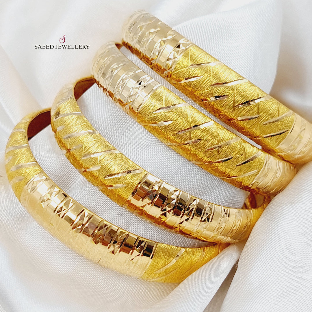 21K Gold Bold Kontor Bangle by Saeed Jewelry - Image 1