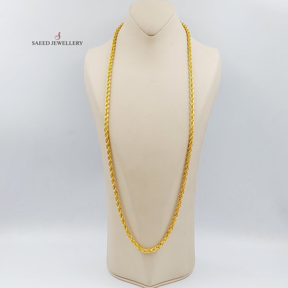 21K Gold Bold Rope Chain by Saeed Jewelry - Image 1