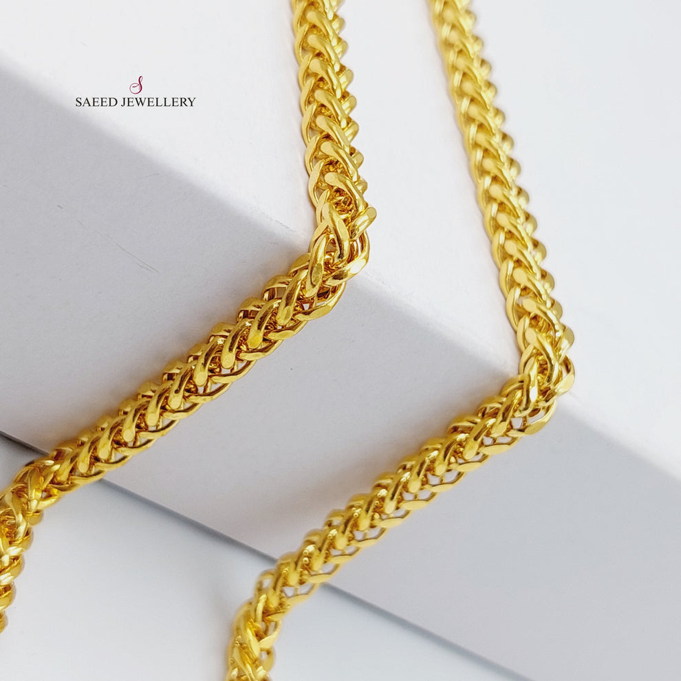 21K Gold Bold Franco Chain by Saeed Jewelry - Image 5