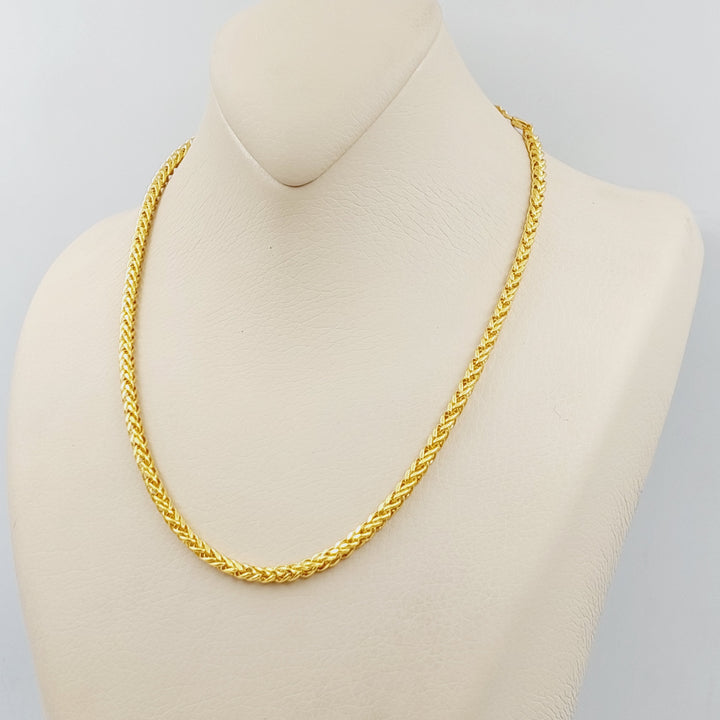 21K Gold Bold Franco Chain by Saeed Jewelry - Image 6