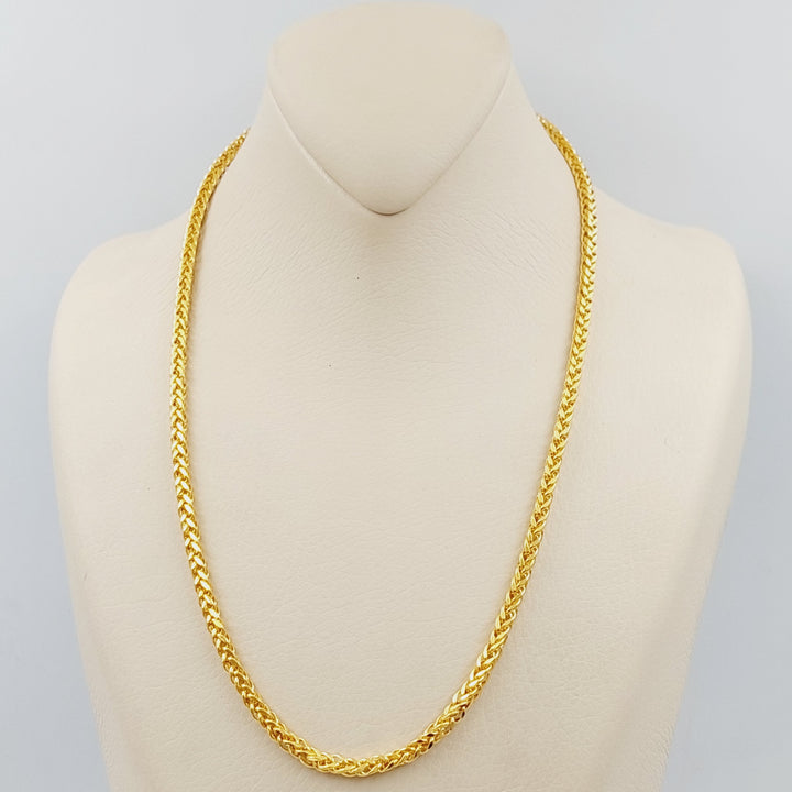 21K Gold Bold Franco Chain by Saeed Jewelry - Image 2