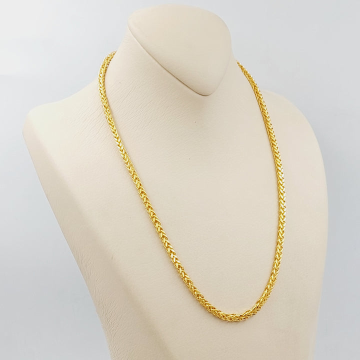 21K Gold Bold Franco Chain by Saeed Jewelry - Image 3