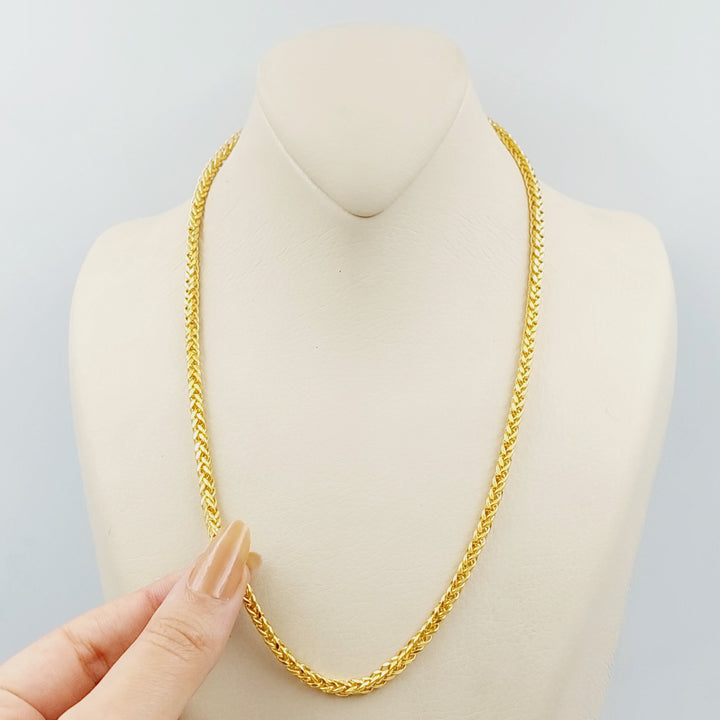 21K Gold Bold Franco Chain by Saeed Jewelry - Image 1