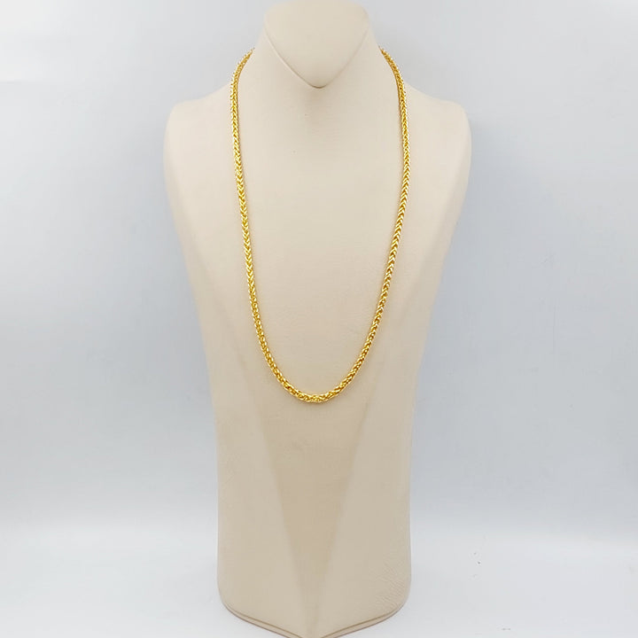 21K Gold Bold Franco Chain by Saeed Jewelry - Image 3