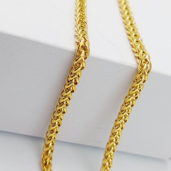 21K Gold Bold Franco Chain by Saeed Jewelry - Image 2