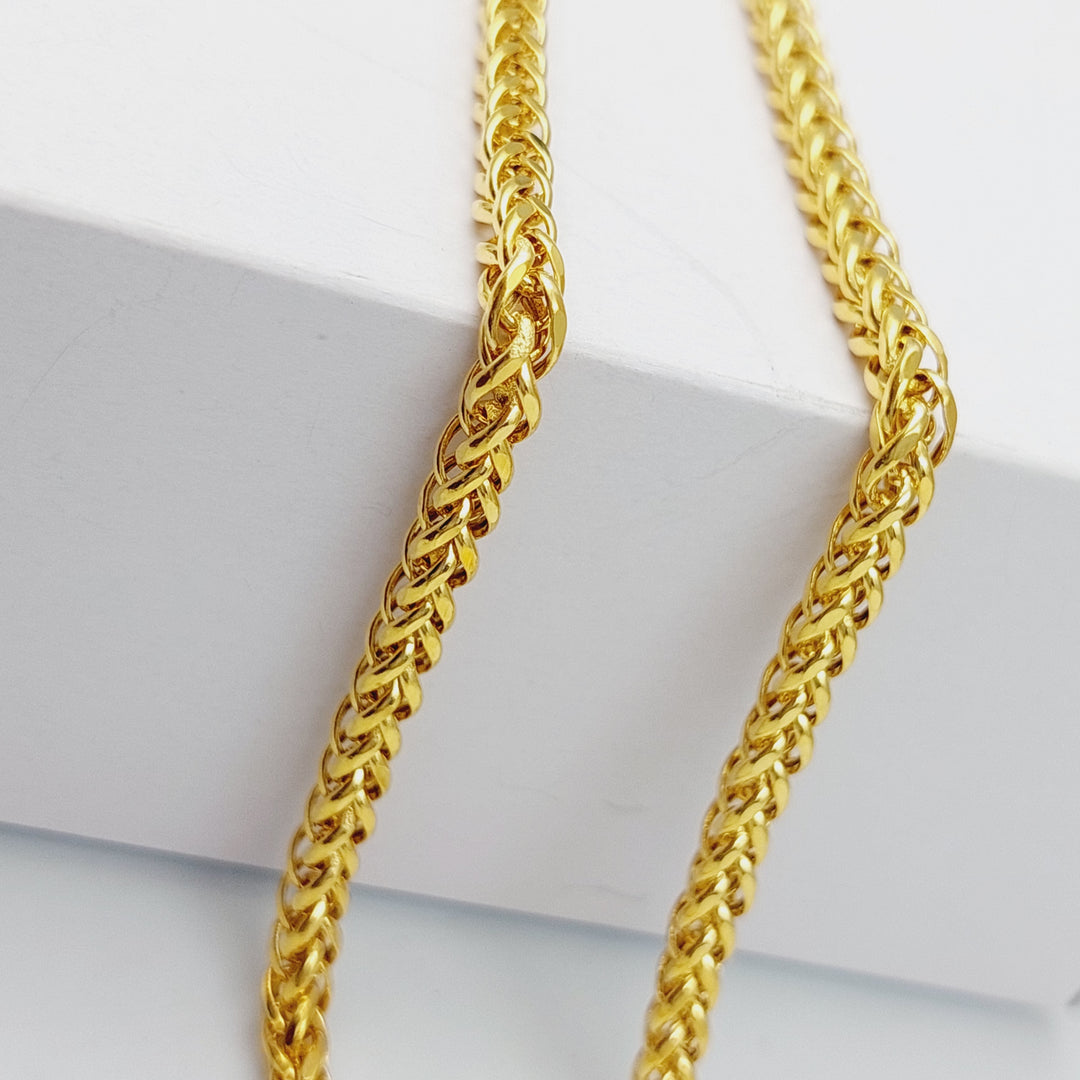 21K Gold Bold Franco Chain by Saeed Jewelry - Image 6