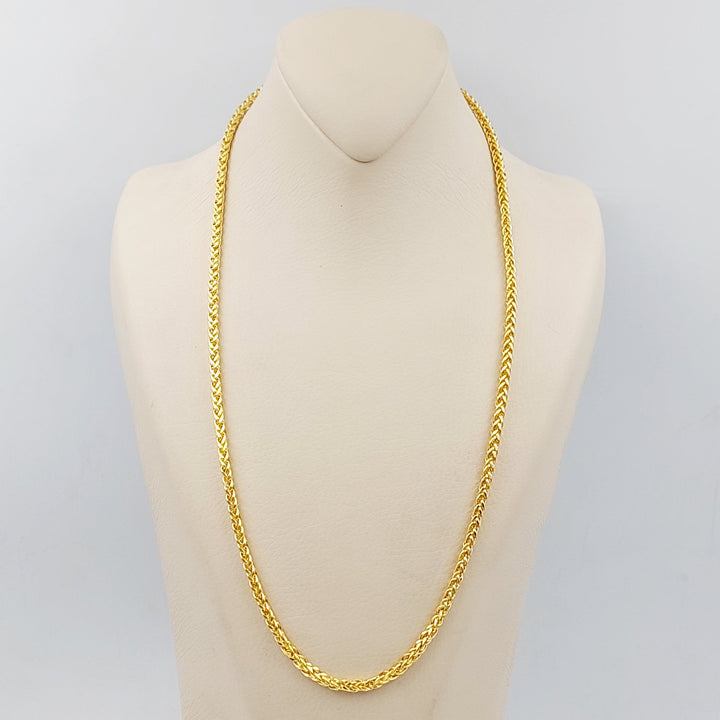 21K Gold Bold Franco Chain by Saeed Jewelry - Image 5