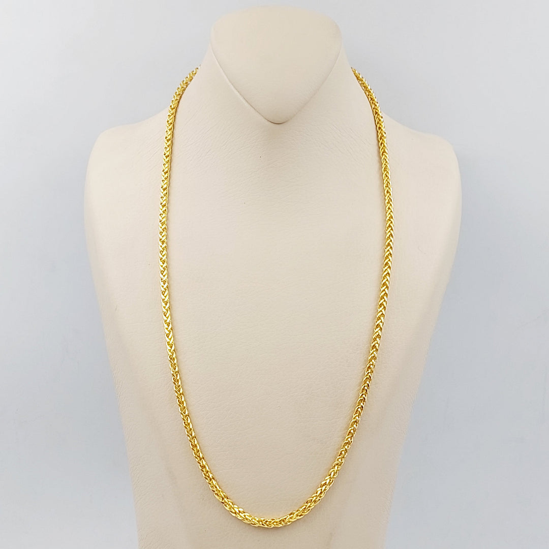 21K Gold Bold Franco Chain by Saeed Jewelry - Image 2