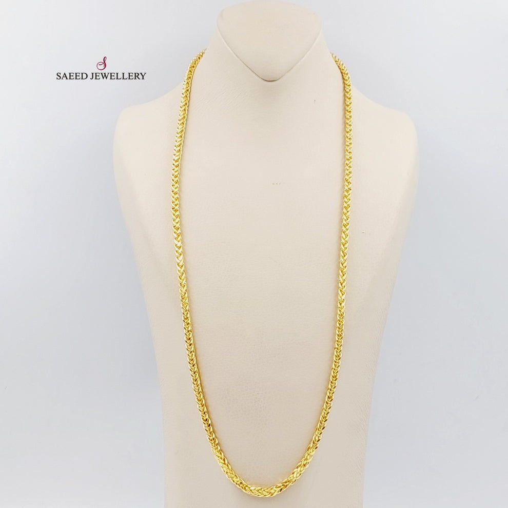 21K Bold Spiga Chain Made of 21K Yellow Gold by Saeed Jewelry-26615