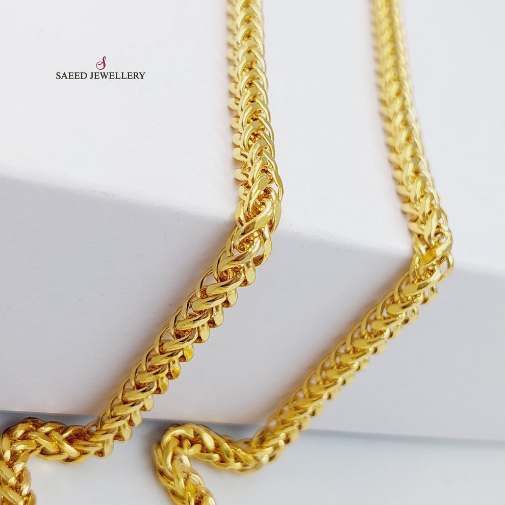 21K Gold Bold Franco Chain by Saeed Jewelry - Image 5