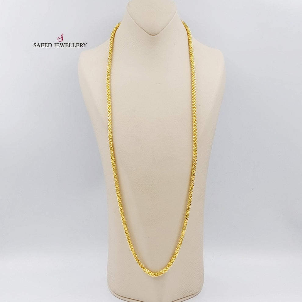 21K Gold Bold Franco Chain by Saeed Jewelry - Image 2