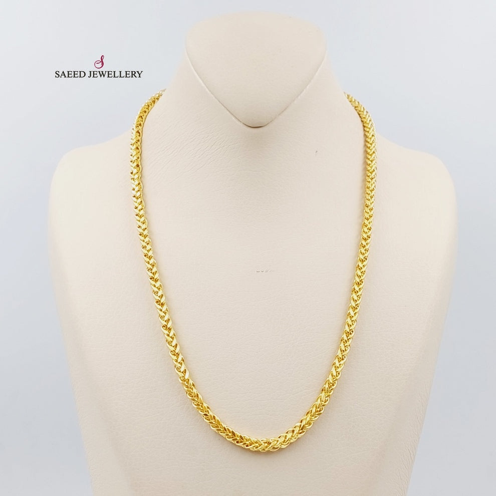 21K Gold Bold Franco Chain by Saeed Jewelry - Image 2