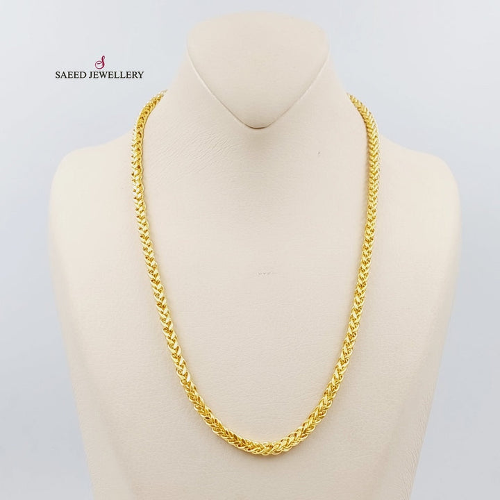 21K Bold Spiga Chain Made of 21K Yellow Gold by Saeed Jewelry-26619