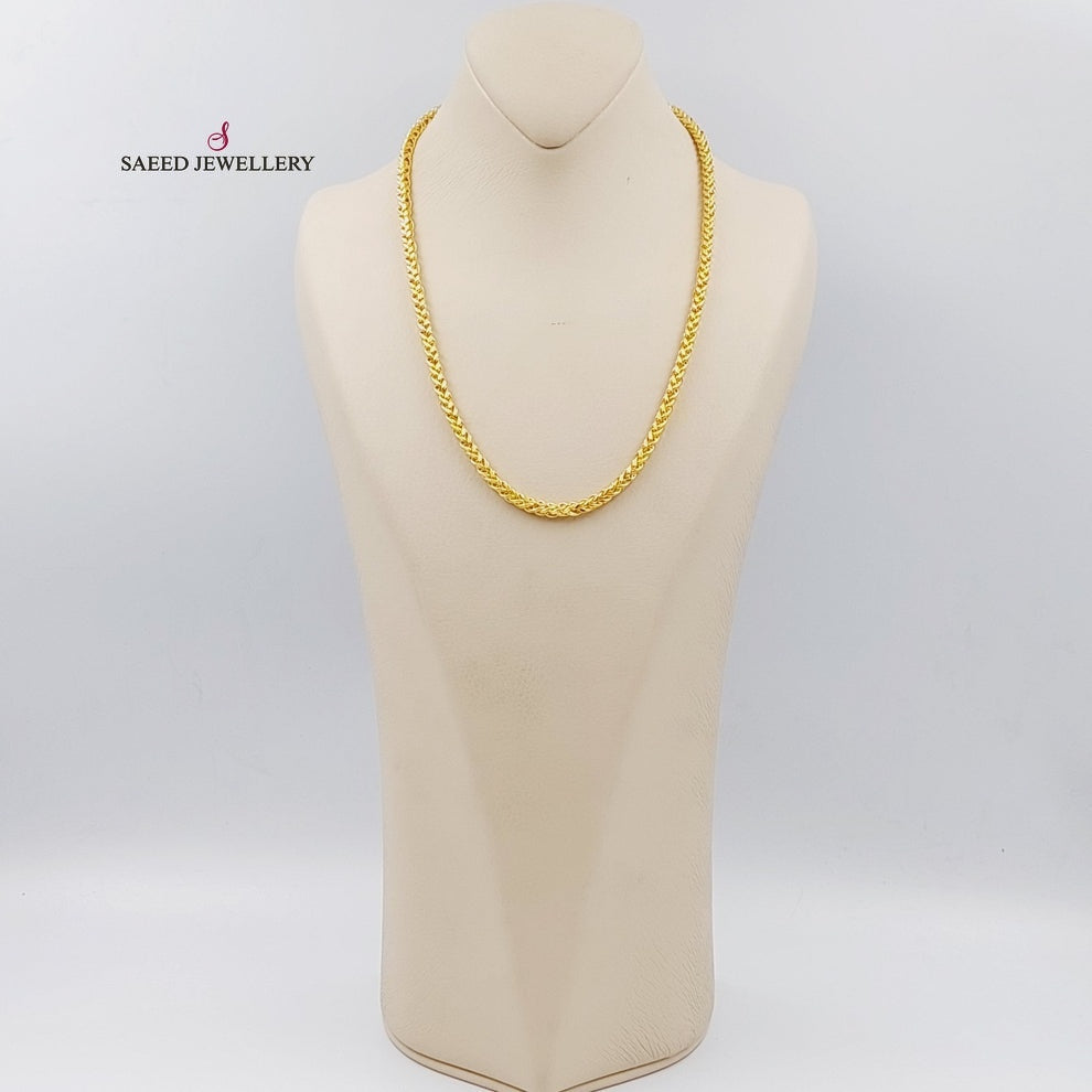 21K Bold Spiga Chain Made of 21K Yellow Gold by Saeed Jewelry-26619