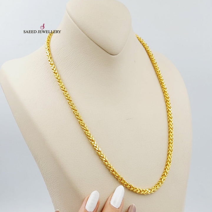 21K Bold Spiga Chain Made of 21K Yellow Gold by Saeed Jewelry-26619