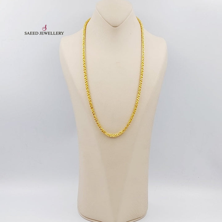 21K Bold Spiga Chain Made of 21K Yellow Gold by Saeed Jewelry-26620