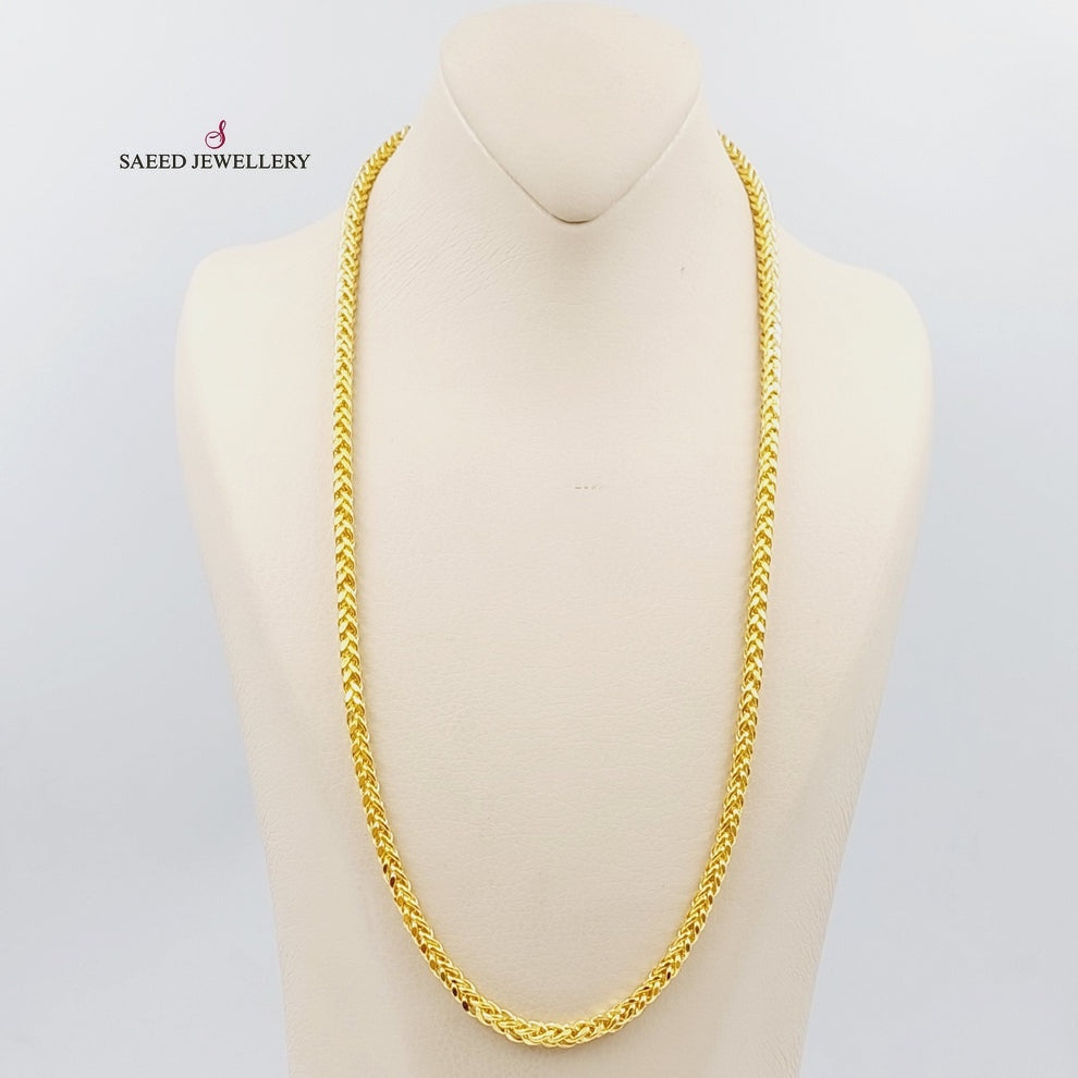 21K Gold Bold Franco Chain by Saeed Jewelry - Image 2