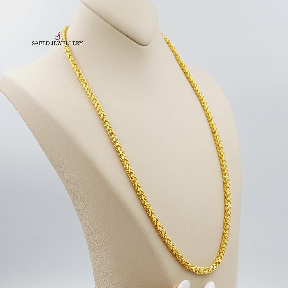 21K Gold Bold Franco Chain by Saeed Jewelry - Image 2