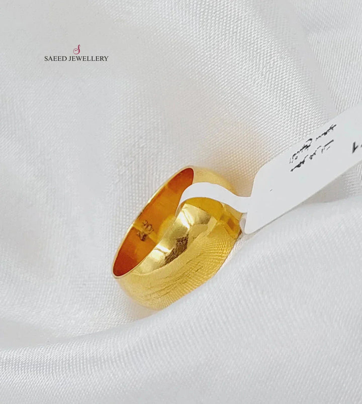 21K Gold Bold Wedding Ring by Saeed Jewelry - Image 9