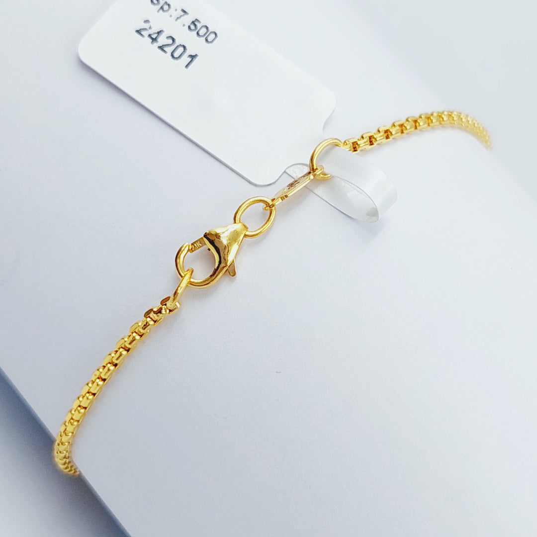 21K Gold Box Bracelet by Saeed Jewelry - Image 5