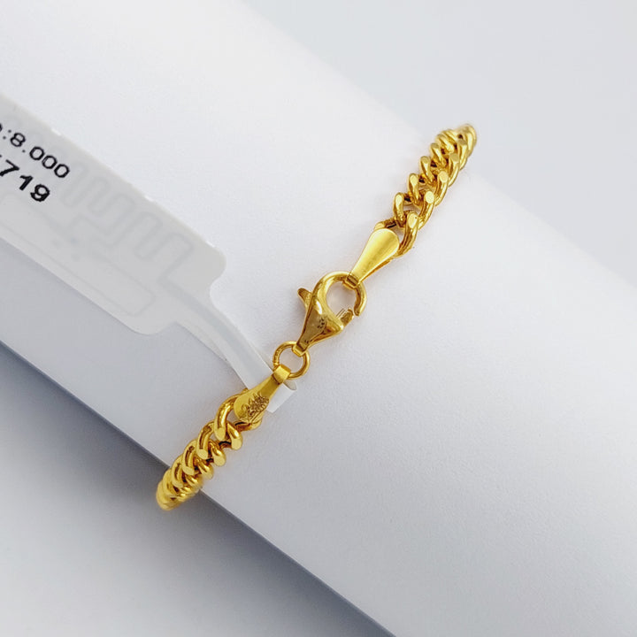 21K Bracelet, God willing, Enamel Made of 21K Yellow Gold by Saeed Jewelry-25719