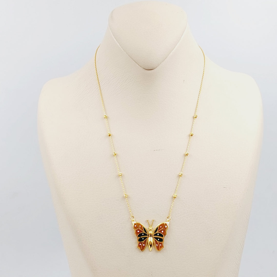 21K Gold Butterfly Necklace by Saeed Jewelry - Image 1