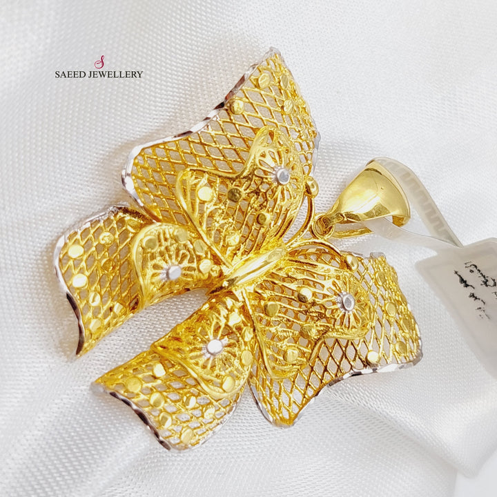 21K Gold Butterfly Pendant by Saeed Jewelry - Image 4