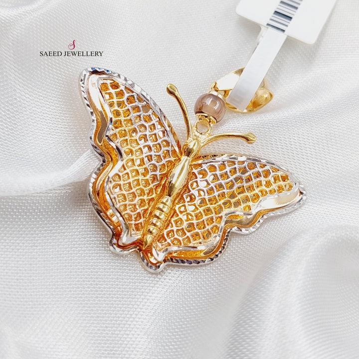 21K Gold Butterfly Pendant by Saeed Jewelry - Image 1