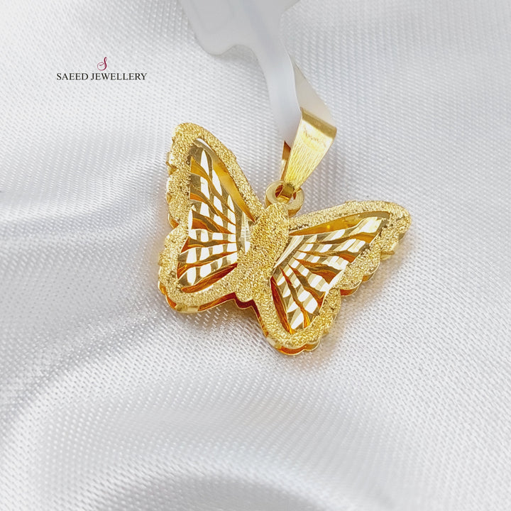 21K Gold Butterfly Pendant by Saeed Jewelry - Image 1