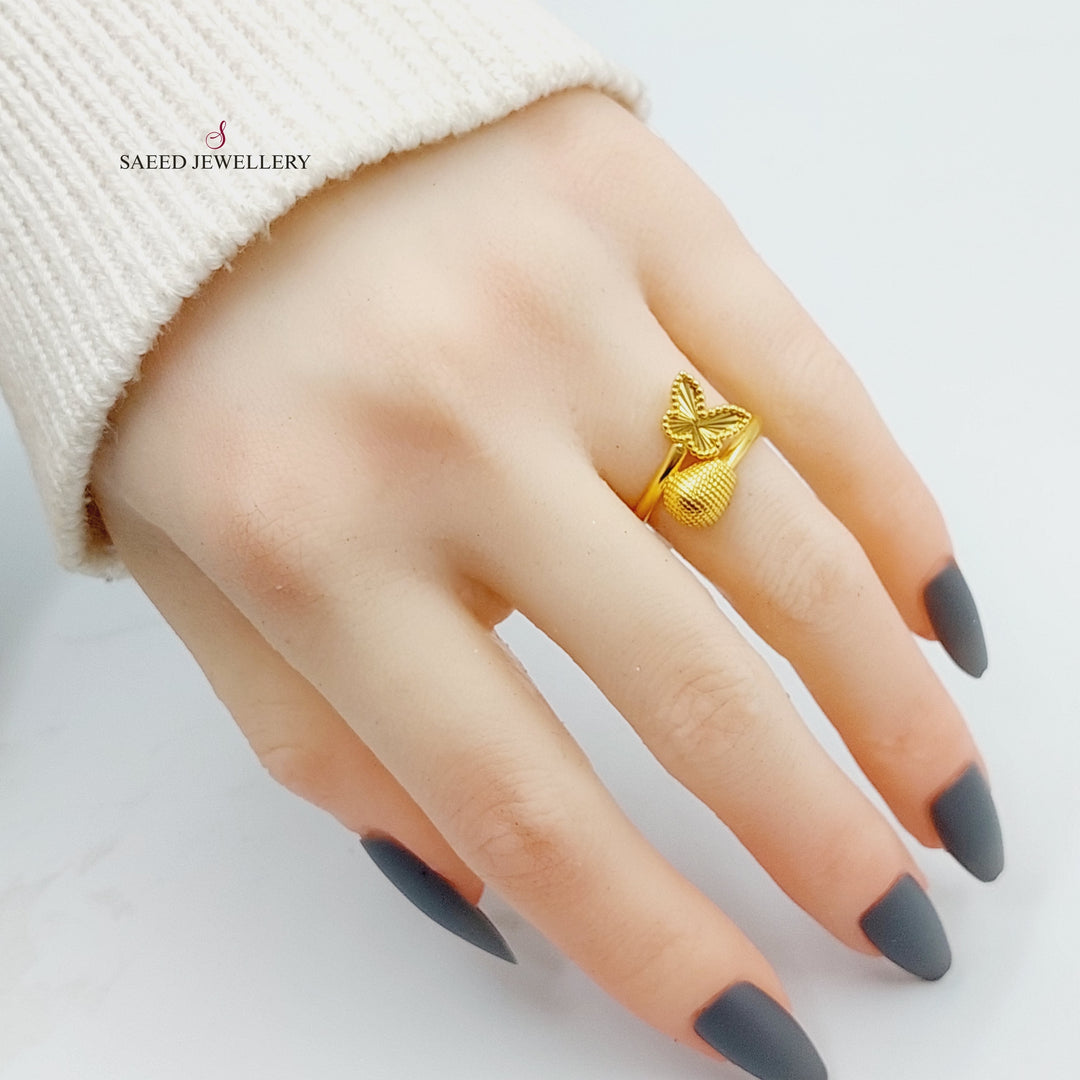 21K Gold Butterfly Ring by Saeed Jewelry - Image 2