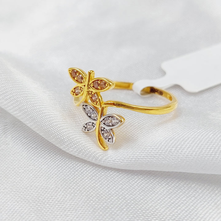 21K Gold Butterfly Turkish Ring by Saeed Jewelry - Image 4