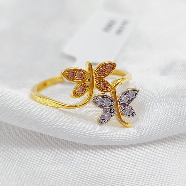 21K Gold Butterfly Turkish Ring by Saeed Jewelry - Image 5