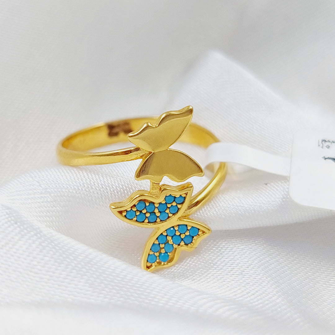 21K Gold Butterfly Turkish Ring by Saeed Jewelry - Image 4