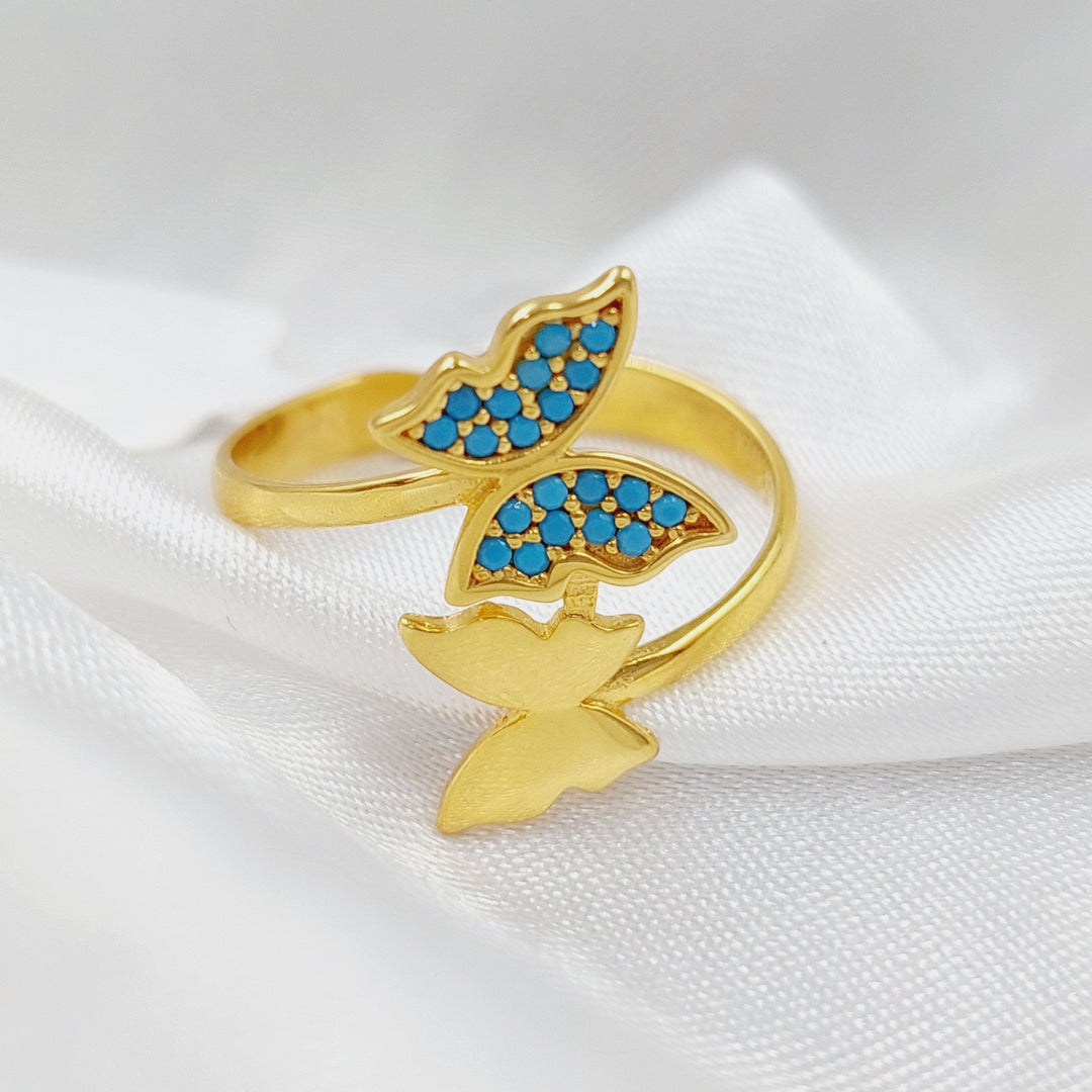 21K Gold Butterfly Turkish Ring by Saeed Jewelry - Image 1