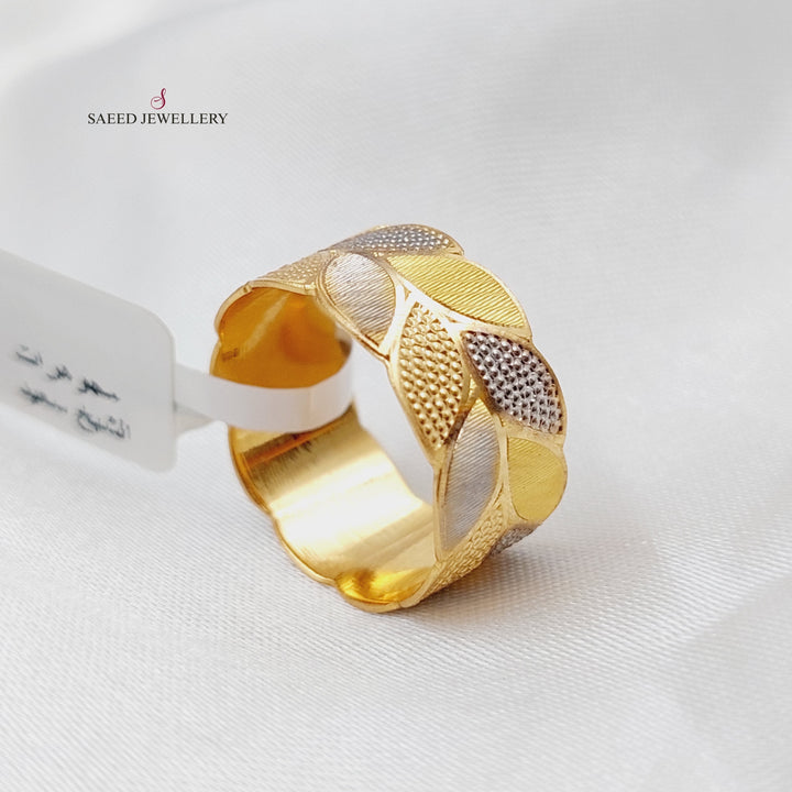 21K Gold CNC Wedding Ring Colored by Saeed Jewelry - Image 5