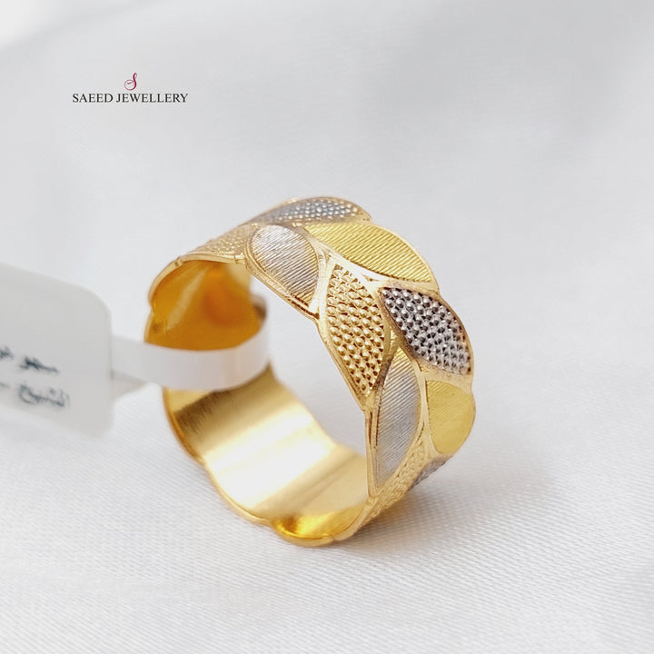 21K Gold CNC Wedding Ring Colored by Saeed Jewelry - Image 1