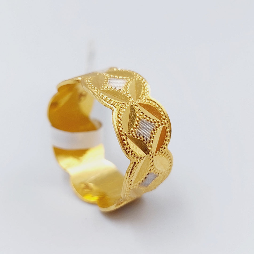 21K Gold CNC Wedding Ring Colored by Saeed Jewelry - Image 3