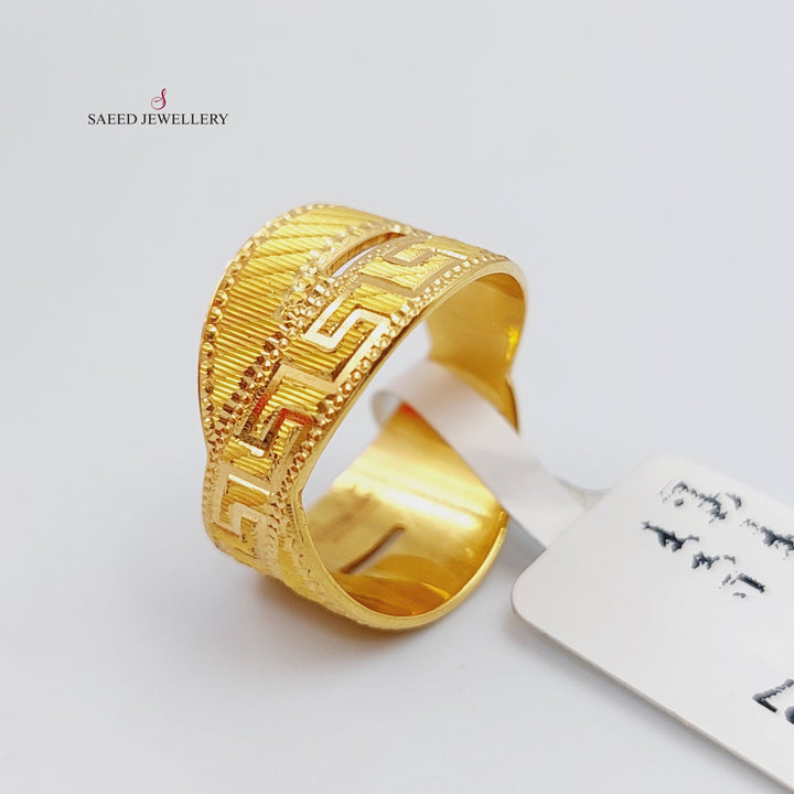 21K Gold CNC Wedding Ring by Saeed Jewelry - Image 4