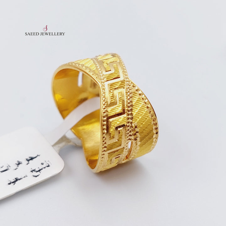 21K Gold CNC Wedding Ring by Saeed Jewelry - Image 1