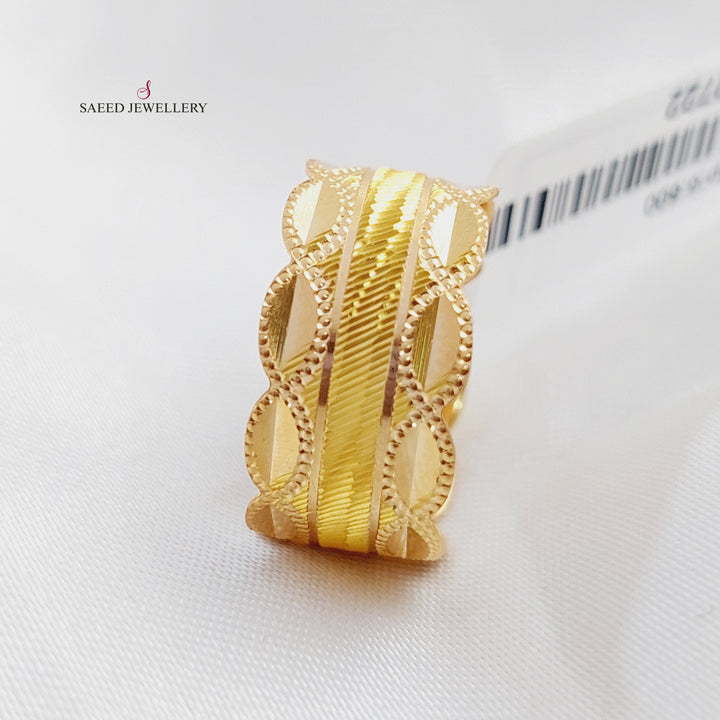 21K Gold CNC Wedding Ring by Saeed Jewelry - Image 3