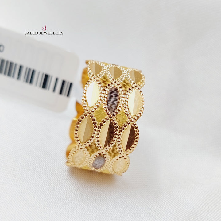 21K Gold CNC Wedding Ring by Saeed Jewelry - Image 2