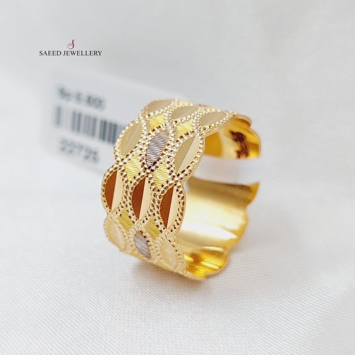 21K Gold CNC Wedding Ring by Saeed Jewelry - Image 3