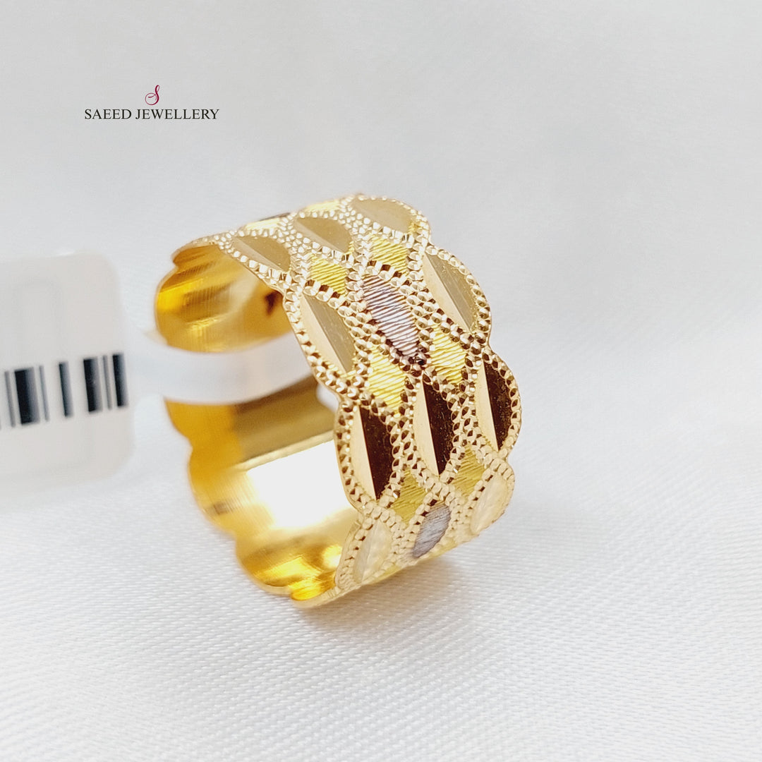 21K Gold CNC Wedding Ring by Saeed Jewelry - Image 1