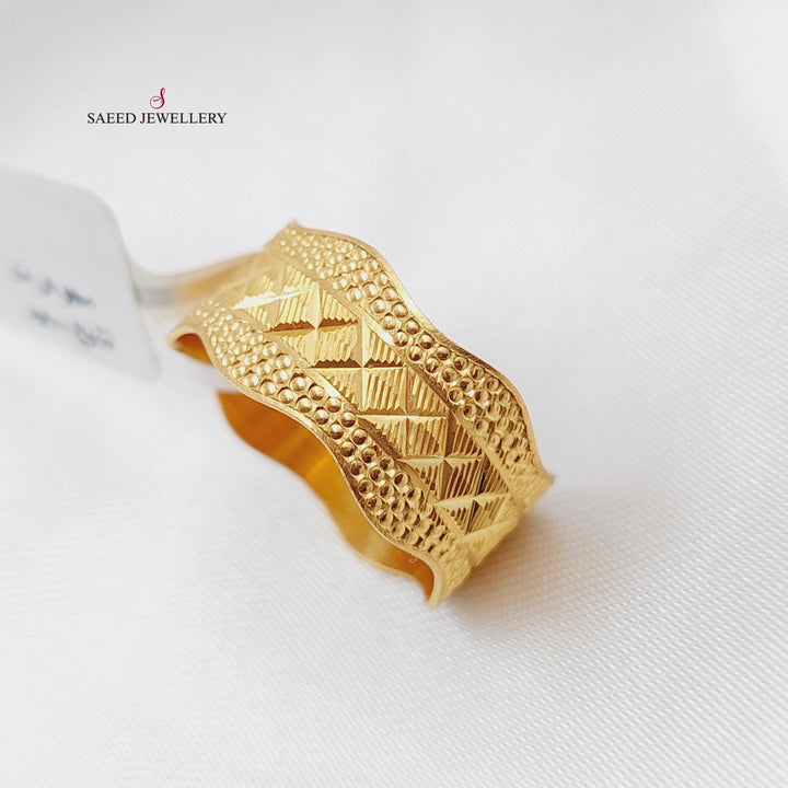 21K Gold CNC Wedding Ring by Saeed Jewelry - Image 3